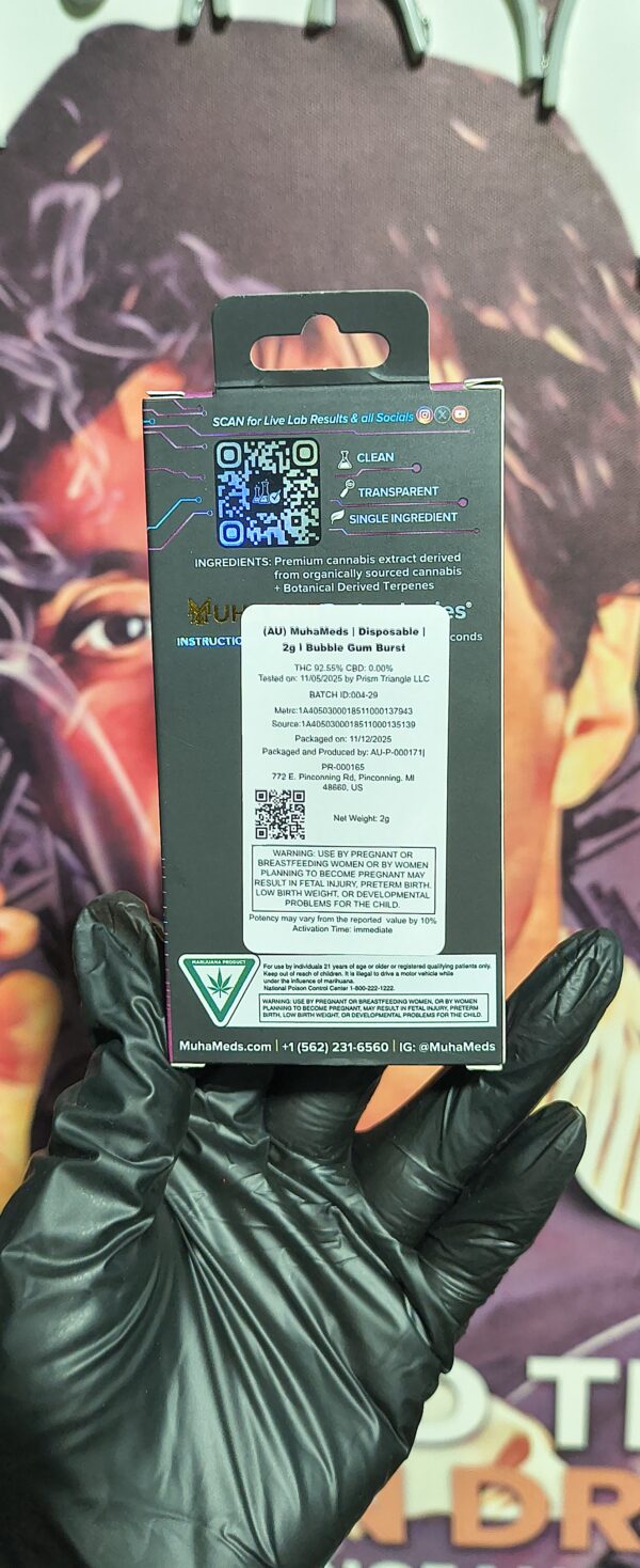 MUHA MEDS V4 BUBBLEGUM BURST (SATIVA) 2gr
