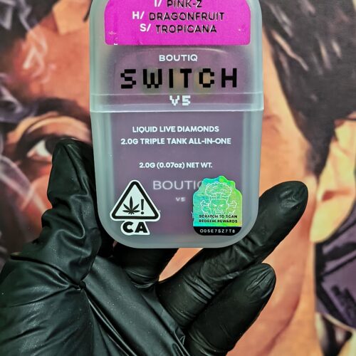 BOUTIQ SWITCH PINK-Z, DRAGONFRUIT & TROPICANA (INDICA,HYBRID & SATIVA) 2gr