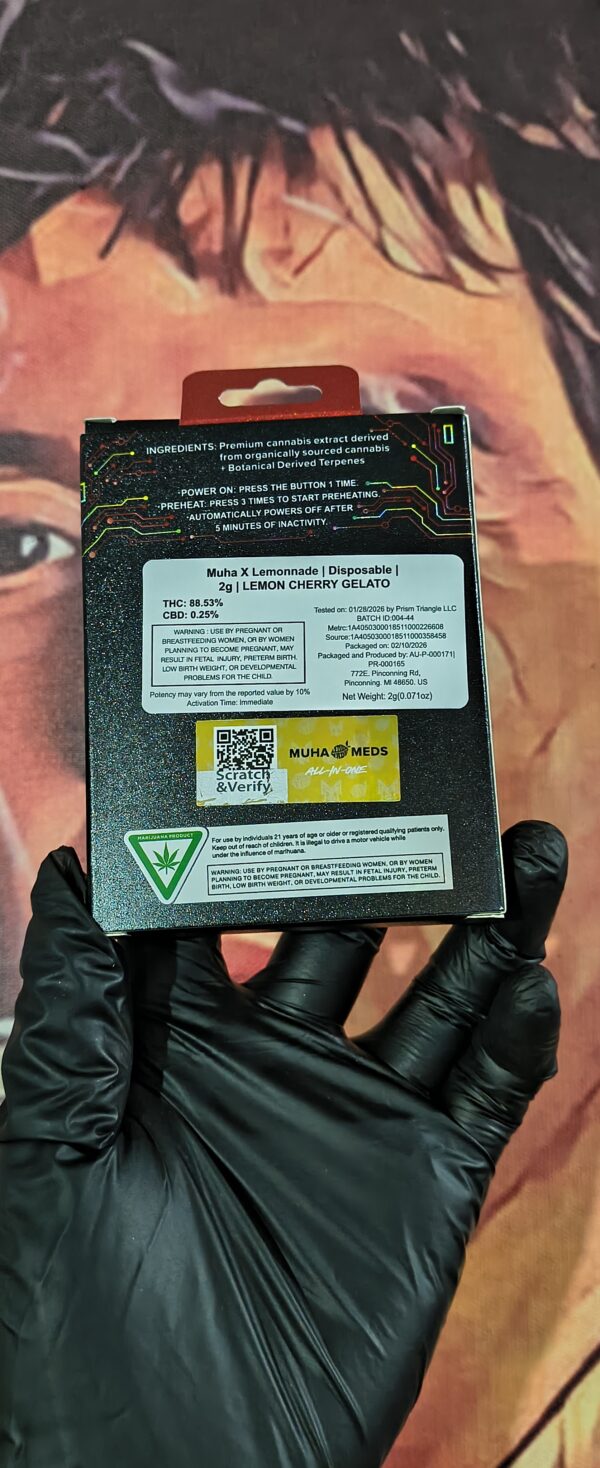 MUHA MEDS GALLETA LEMON CHERRY GELATO (SATIVA) 2gr