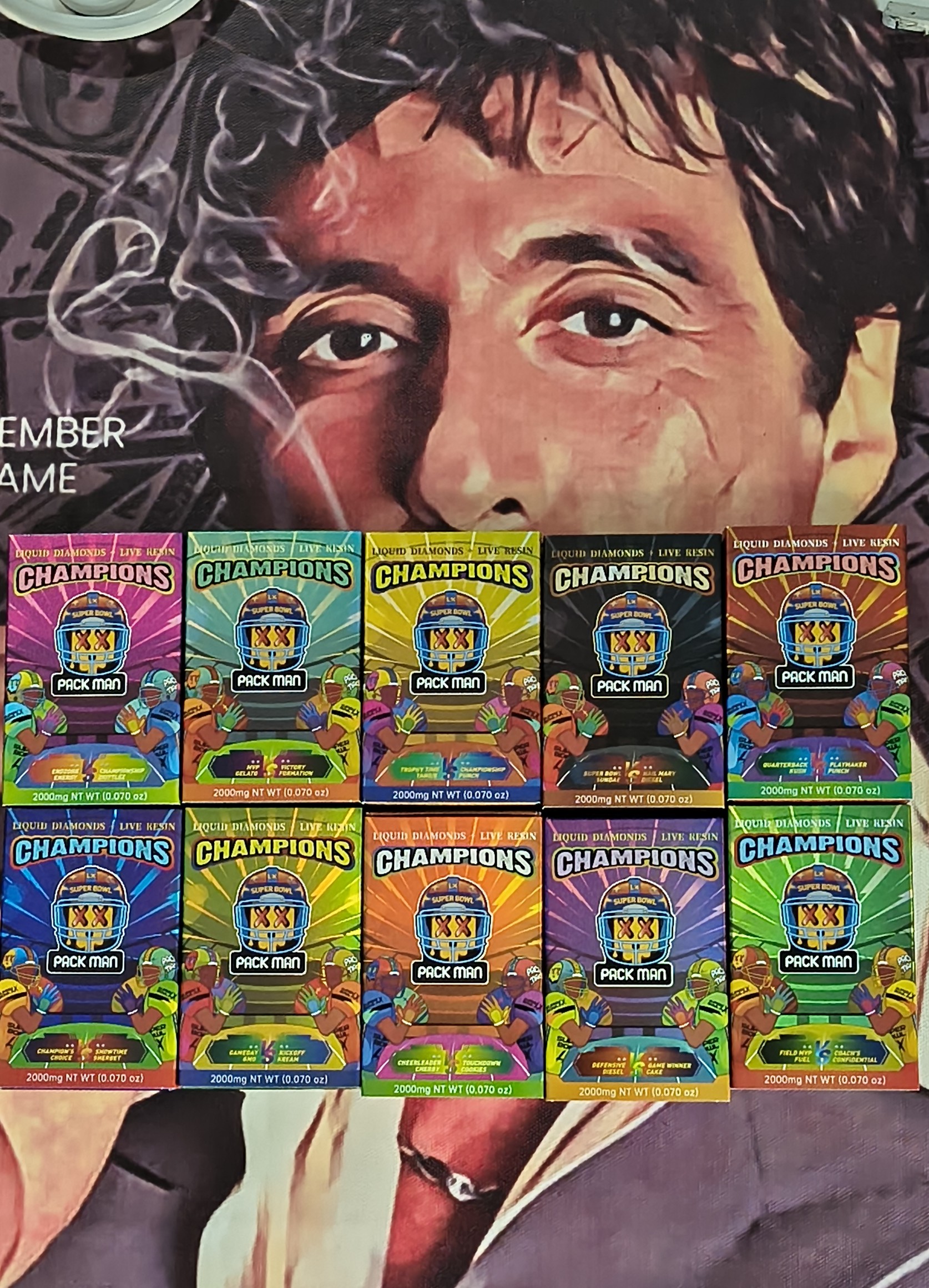 PACK MAN NFL CHAMPION`S CHOICE & SHOWTIME SHERBET (SATIVA & SATIVA) 2gr