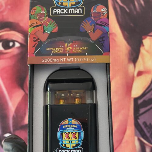 PACK MAN NFL SUPER BOWL SUNDAE & HAIL MARY DIESEL (SATIVA & HYBRID) 2gr